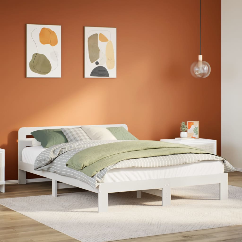 Bed Frame Without Mattress King Size Solid Wood Pine