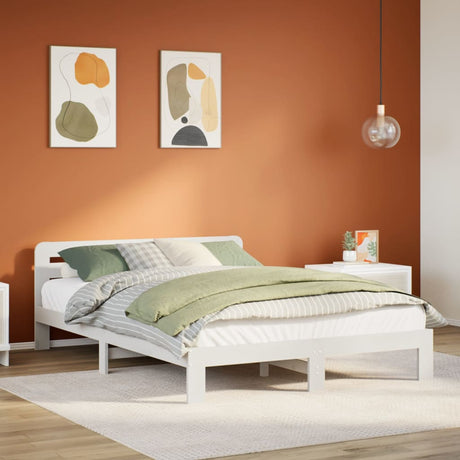 Bed Frame Without Mattress King Size Solid Wood Pine