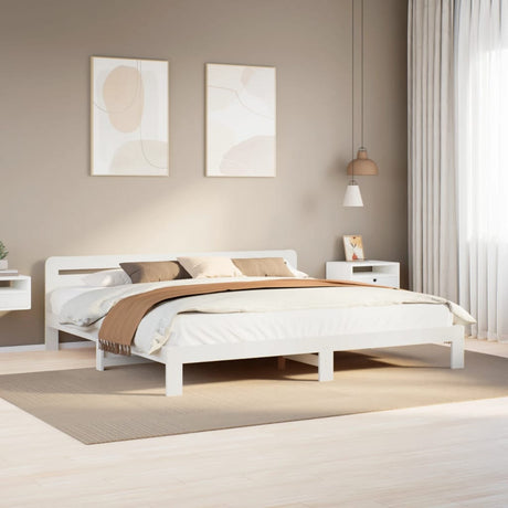 Bed Frame Without Mattress King Size Solid Wood Pine