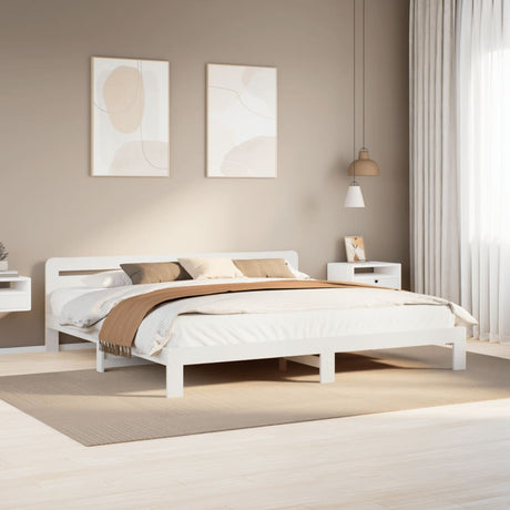 Bed Frame Without Mattress King Size Solid Wood Pine