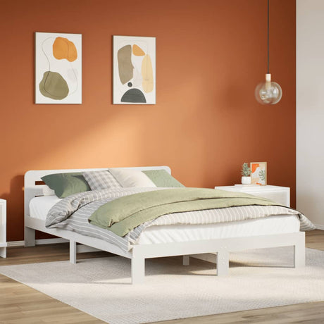 Bed Frame Without Mattress King Size Solid Wood Pine