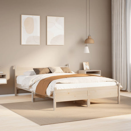 Bed Frame Without Mattress Solid Wood Pine
