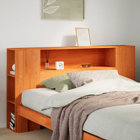 Headboard With Storage Solid Wood Pine