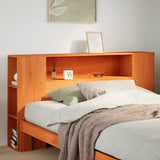 Headboard With Storage Solid Wood Pine
