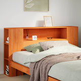 Headboard With Storage Solid Wood Pine