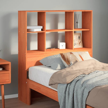 Headboard With Storage Solid Wood Pine