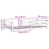 Bed Frame Without Mattress Solid Wood Pine