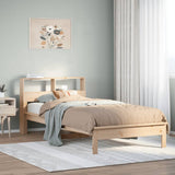 Bookcase Bed Without Mattress Solid Wood Pine