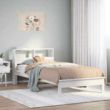 Bookcase Bed Without Mattress Solid Wood Pine
