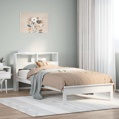 Bookcase Bed Without Mattress Solid Wood Pine