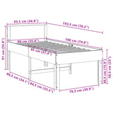 Bed Frame Without Mattress Single Solid Wood Pine
