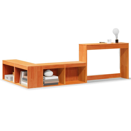 Bedside Cabinet With Desk Solid Wood Pine