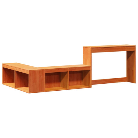 Bedside Cabinet With Desk Solid Wood Pine