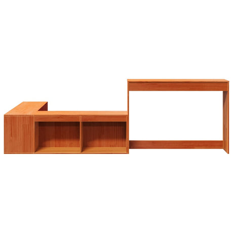 Bedside Cabinet With Desk Solid Wood Pine
