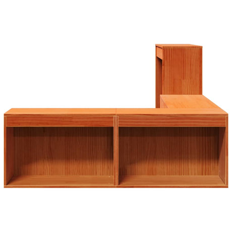 Bedside Cabinet With Desk Solid Wood Pine