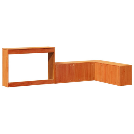 Bedside Cabinet With Desk Solid Wood Pine