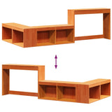 Bedside Cabinet With Desk Solid Wood Pine