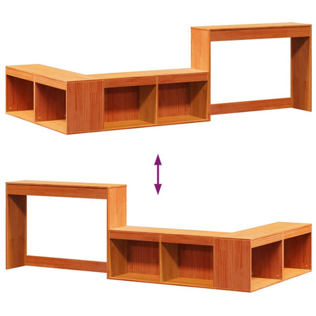 Bedside Cabinet With Desk Solid Wood Pine