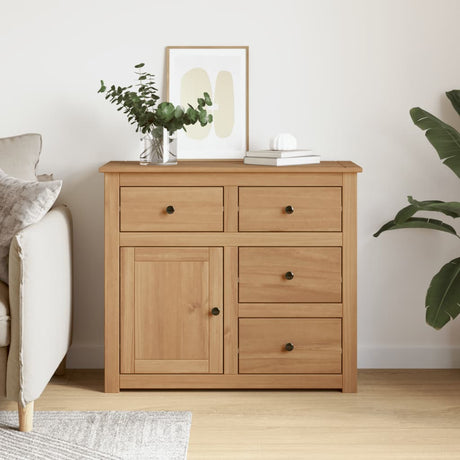 Sideboard With Drawers Panama 93X40X80 Cm Solid Wood Pine
