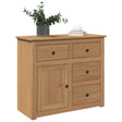 Sideboard With Drawers Panama 93X40X80 Cm Solid Wood Pine