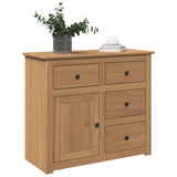 Sideboard With Drawers Panama 93X40X80 Cm Solid Wood Pine