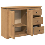 Sideboard With Drawers Panama 112X40X80 Cm Solid Wood Pine