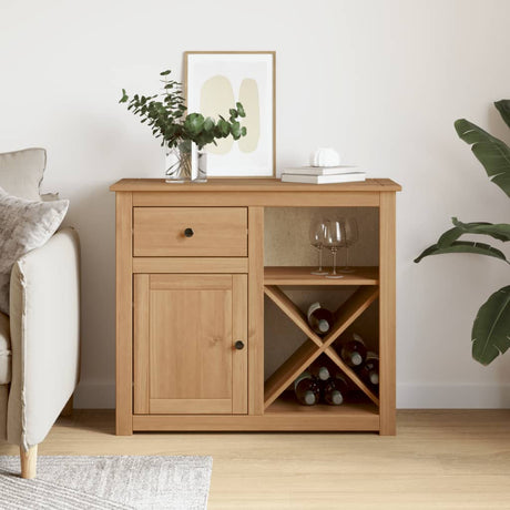 Sideboard With Drawer Panama 93X40X80 Cm Solid Wood Pine