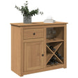 Sideboard With Drawer Panama 93X40X80 Cm Solid Wood Pine