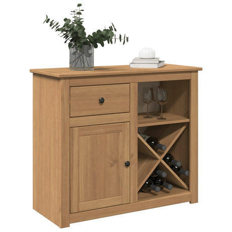 Sideboard With Drawer Panama 93X40X80 Cm Solid Wood Pine