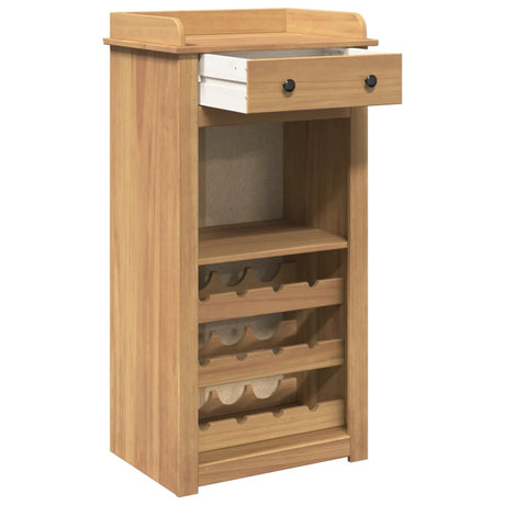 Wine Cabinet Panama 57X40X111.5 Cm Solid Wood Pine