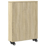 Narrow Storage Trolley 48X13X68 Cm Engineered Wood