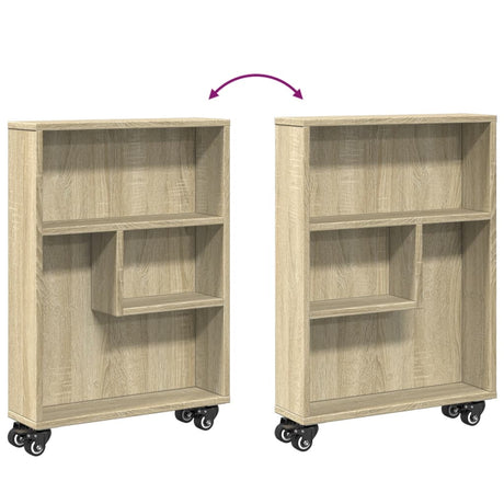 Narrow Storage Trolley 48X13X68 Cm Engineered Wood