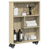 Narrow Storage Trolley 48X13X68 Cm Engineered Wood