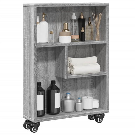 Narrow Storage Trolley 48X13X68 Cm Engineered Wood