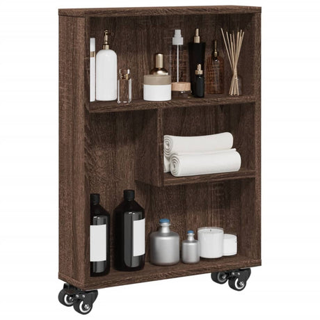 Narrow Storage Trolley 48X13X68 Cm Engineered Wood