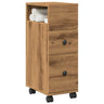 Narrow Bathroom Cabinet With Wheels Engineered Wood