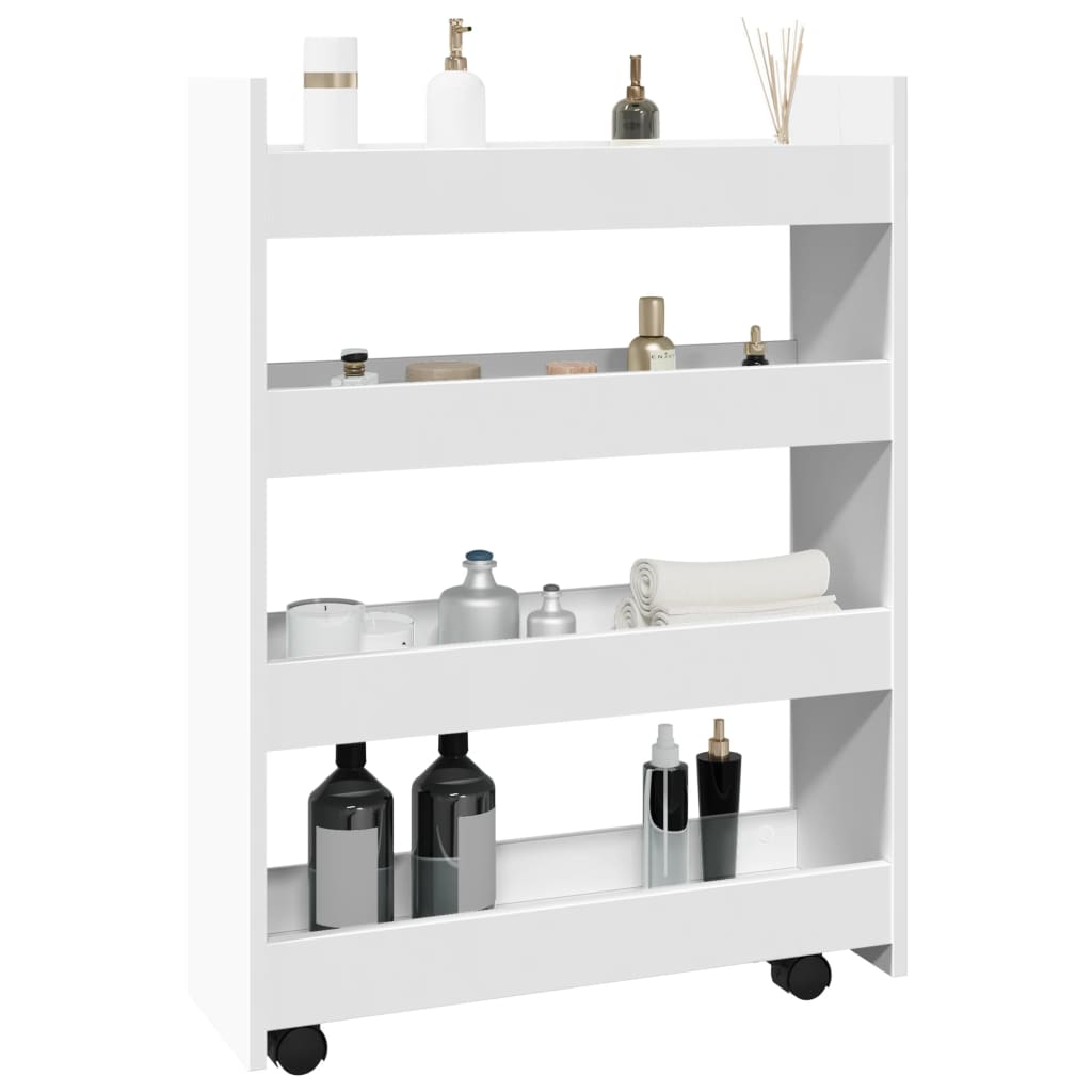 Narrow Storage Trolley 4 Tier Engineered Wood