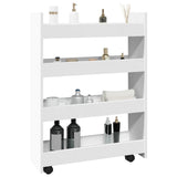 Narrow Storage Trolley 4 Tier Engineered Wood