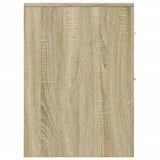 Narrow Bathroom Cupboard with Wheels Sonoma Oak Engineered Wood