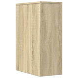 Narrow Bathroom Cupboard with Wheels Sonoma Oak Engineered Wood