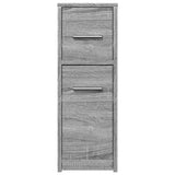 Narrow Bathroom Cupboard with Wheels Grey Sonoma Engineered Wood