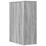 Narrow Bathroom Cupboard with Wheels Grey Sonoma Engineered Wood