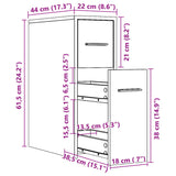 Narrow Bathroom Cupboard with Wheels Grey Sonoma Engineered Wood