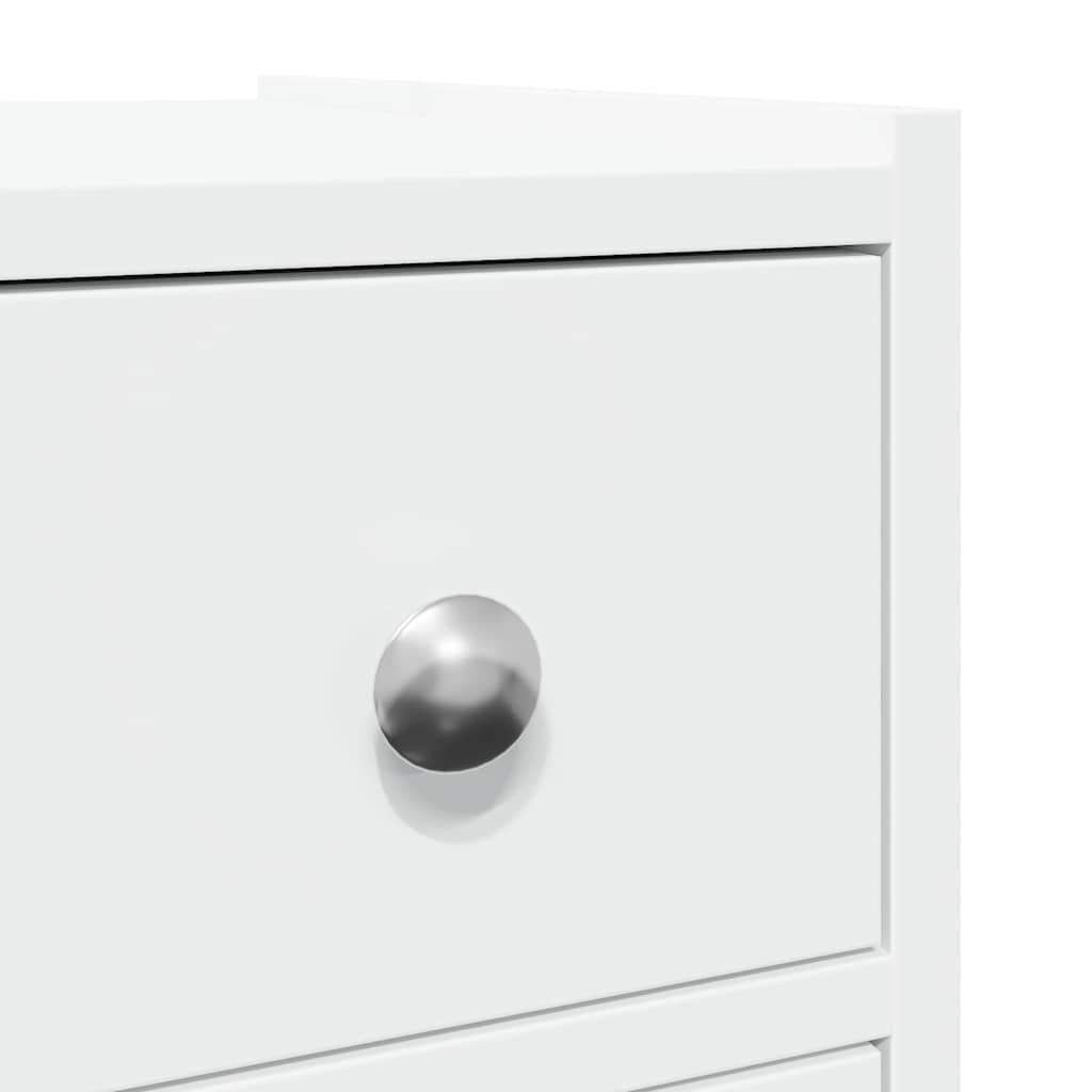 Narrow Bathroom Cupboard With Wheels Engineered Wood