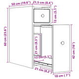 Narrow Bathroom Cupboard with Wheels Concrete Grey Engineered Wood
