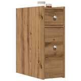 Narrow Bathroom Cupboard With Wheels Engineered Wood