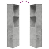 Narrow Bathroom Cupboard With Wheels Engineered Wood