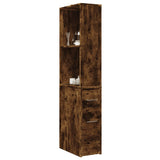 Narrow Bathroom Cupboard With Wheels Engineered Wood