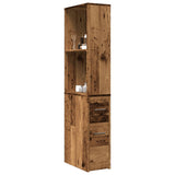 Narrow Bathroom Cupboard With Wheels Engineered Wood