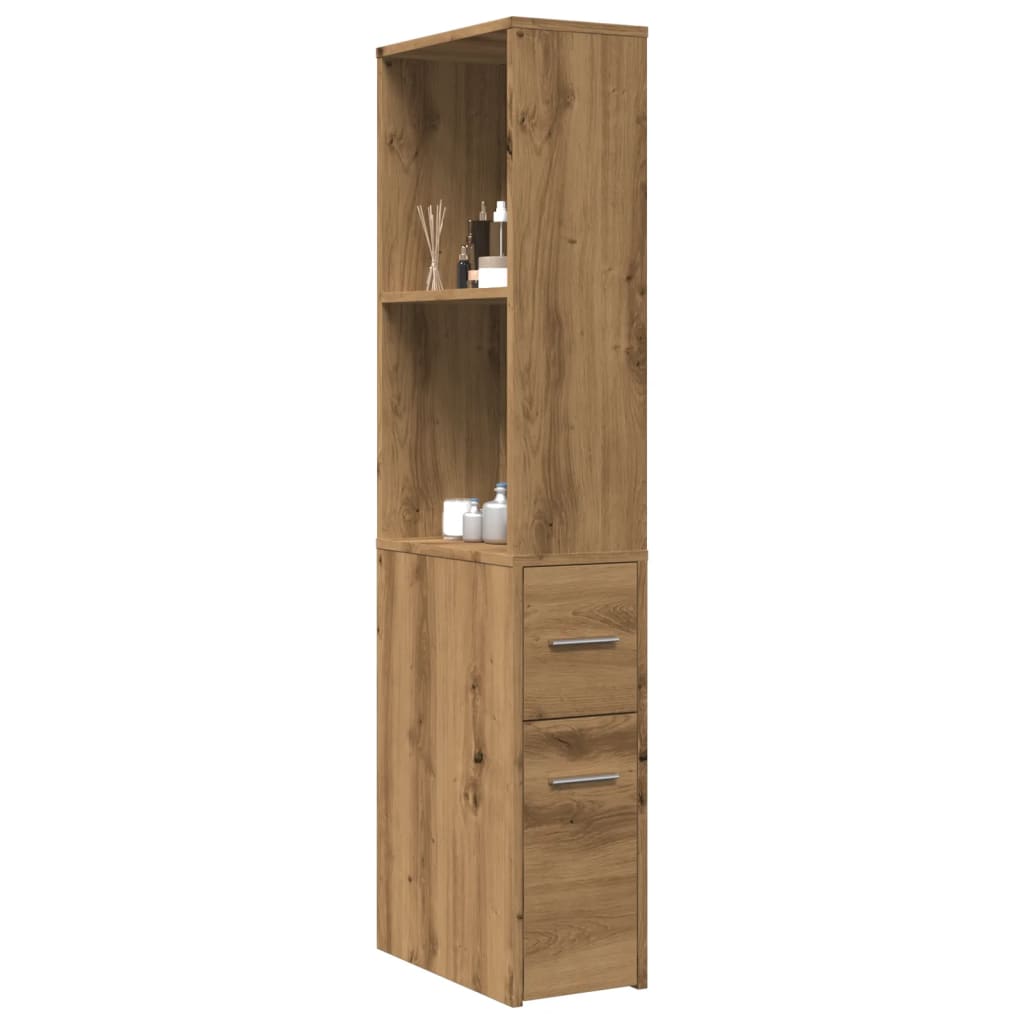 Narrow Bathroom Cupboard With Wheels Engineered Wood